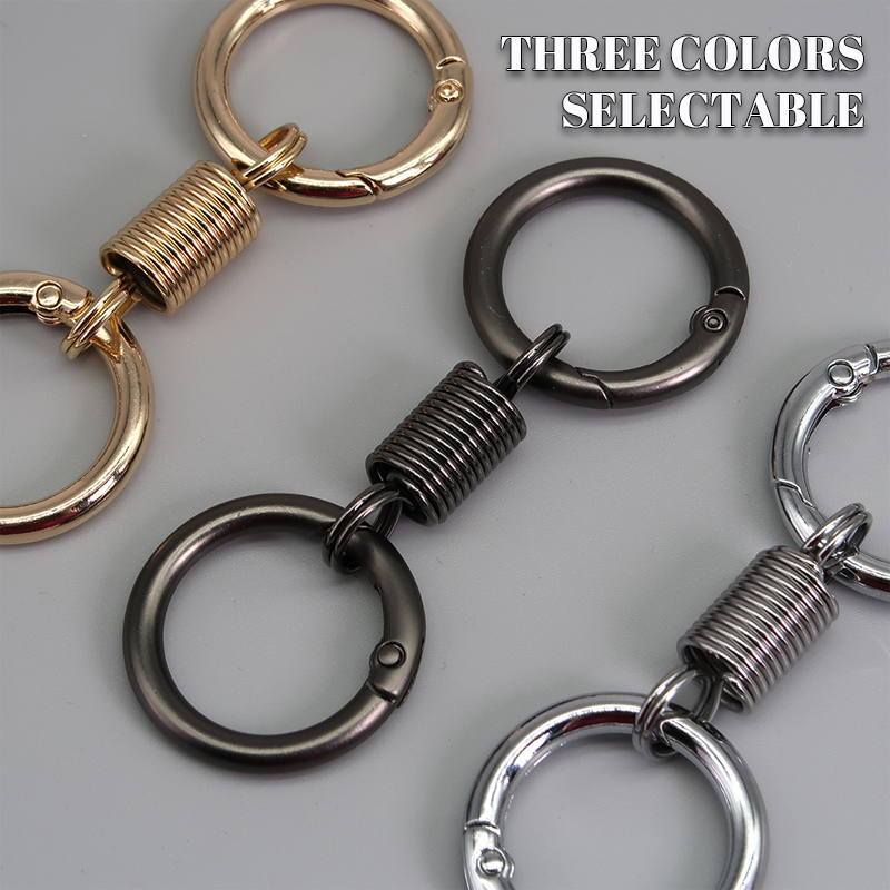 (🔥Last Day Promotion  - 50% off)Nordic Retro Spring Double Ring Keychain