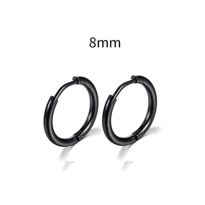 2024 New Simple Stainless Steel Small Hoop Earrings for Women Men Cartilage Ear Piercing Jewelry Pendientes Hombre Mujer