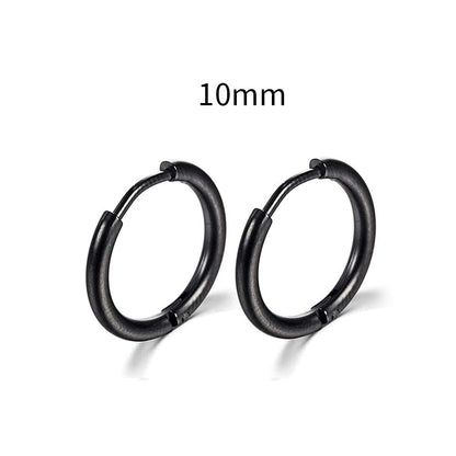 2024 New Simple Stainless Steel Small Hoop Earrings for Women Men Cartilage Ear Piercing Jewelry Pendientes Hombre Mujer