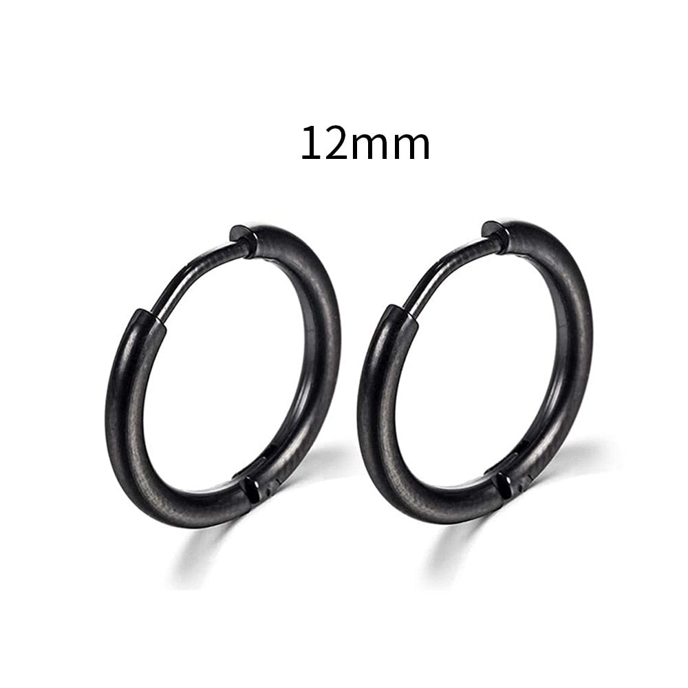 2024 New Simple Stainless Steel Small Hoop Earrings for Women Men Cartilage Ear Piercing Jewelry Pendientes Hombre Mujer