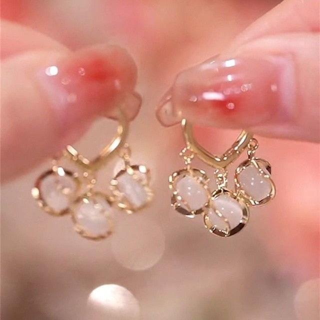 2024 Korean New Simple Temperament Circle Pearl Earrings Fashion Small Versatile Earrings  Jewelry